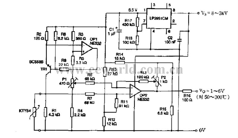 Temperature sensor measurement circuit