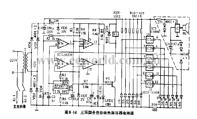 Electric water heater circuit diagram 03