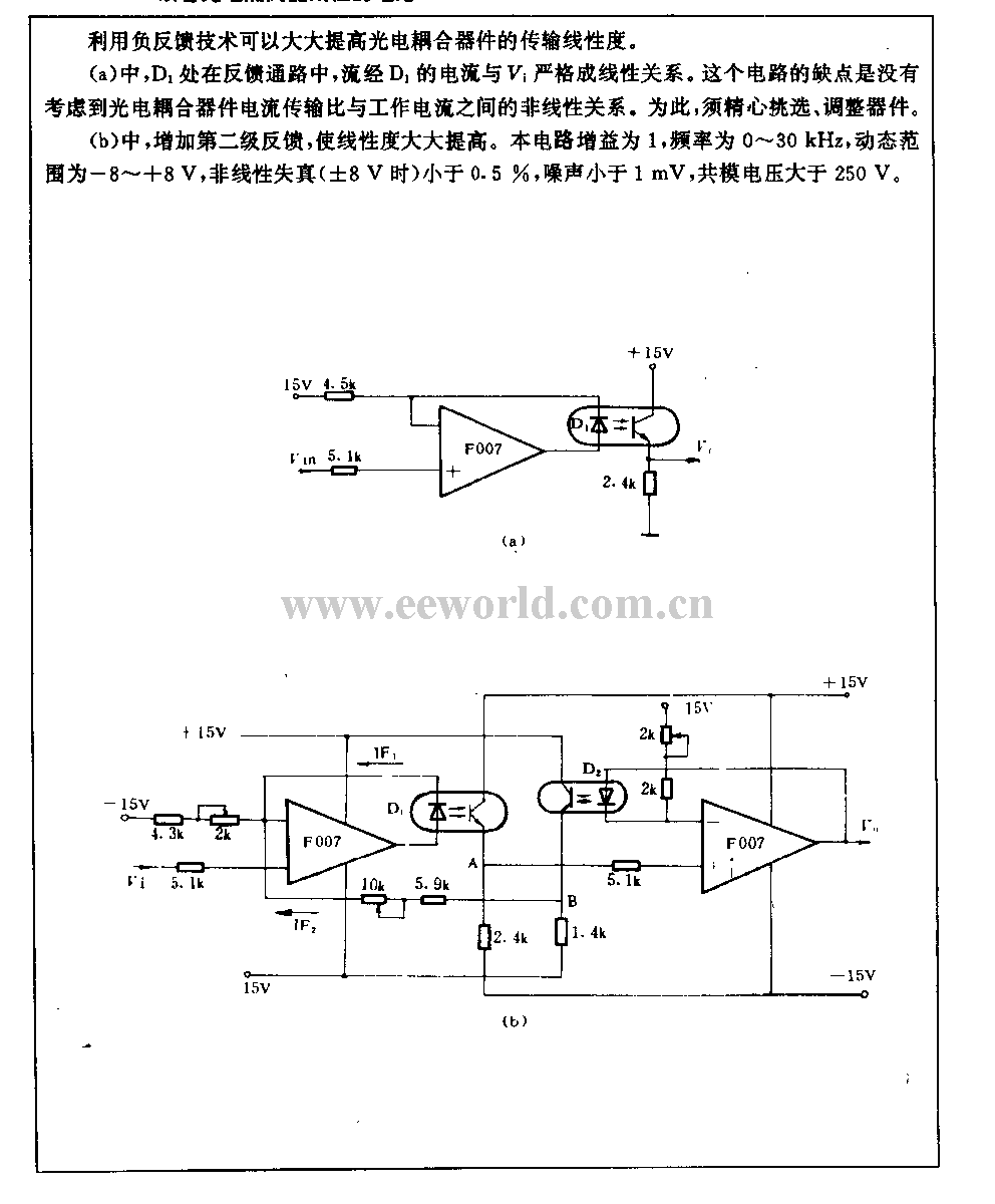 改善光电隔离器线性的电路