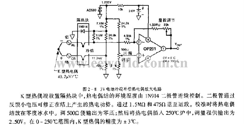 Battery cold end thermocouple protection circuit