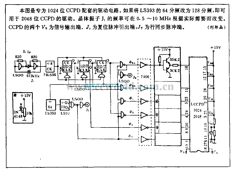 1024-bit CCPD supporting drive circuit