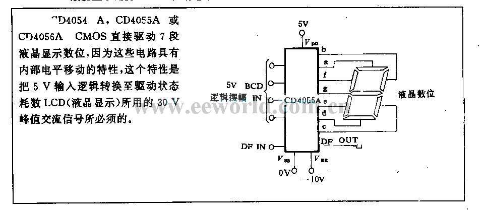 CMos drive circuit for liquid crystal display