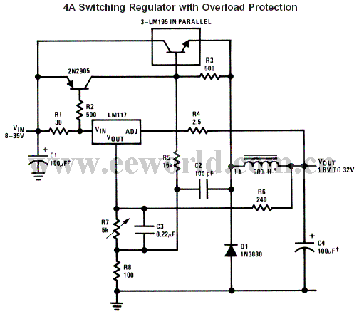 Positive and negative symmetrical dual power supplies using only five components