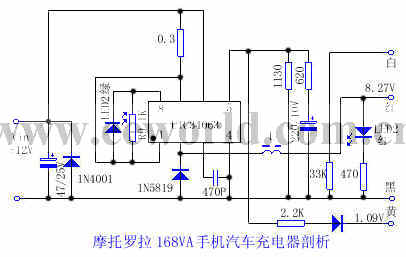 摩托罗拉168VA手机汽车充电器剖析