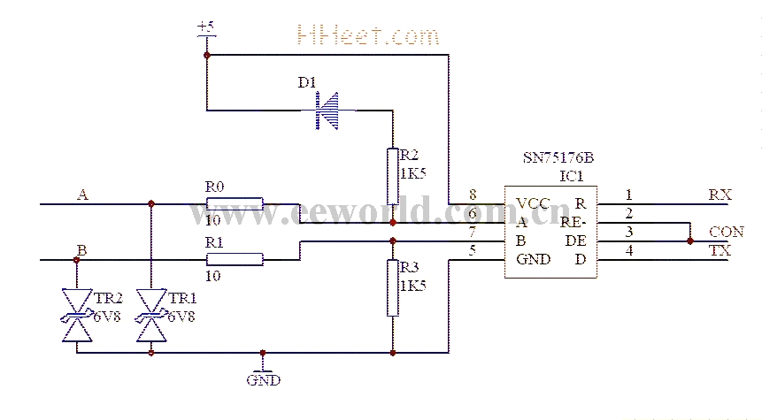 RS485 communication classic circuit (for beginners)