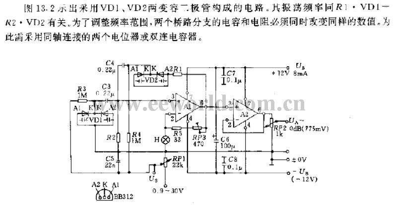 sine oscillator circuit