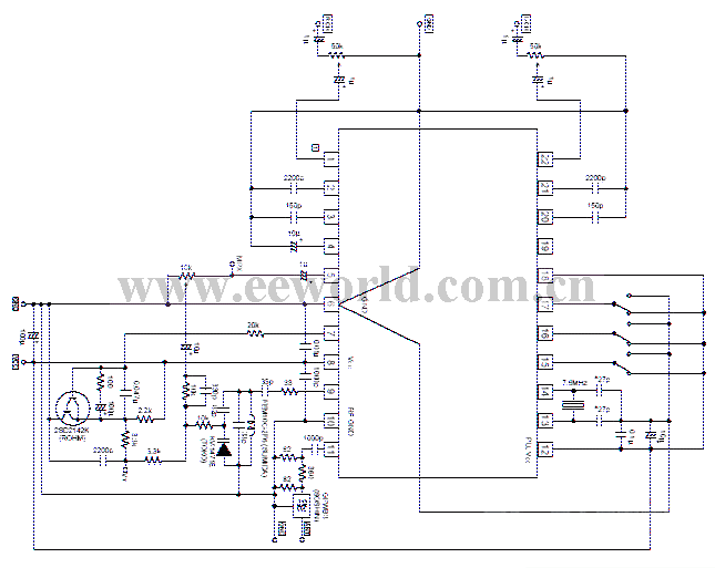 高保真无线立体声音箱电路图引脚功能图