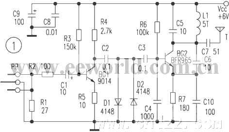 FM wireless headphone circuit