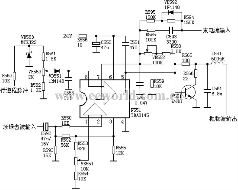 TDA8145 pillow calibration circuit