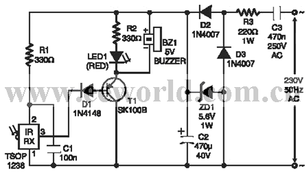 Infrared remote control detector