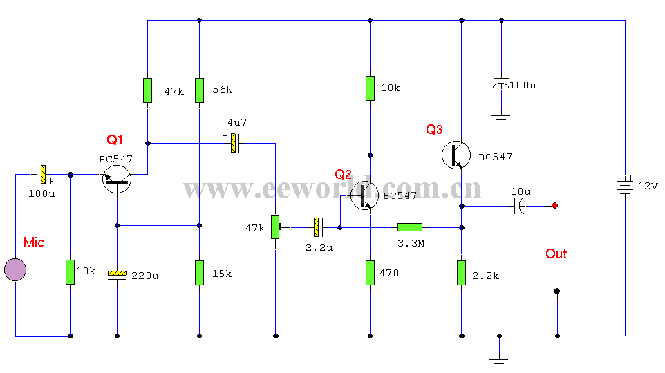 Dynamic Audio Preamplifier