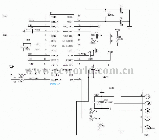 usb转232电路