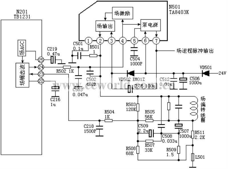 Field output circuit: TA8403