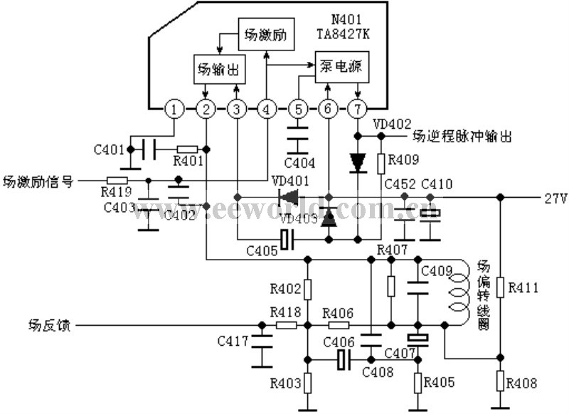 Field output circuit: TA8427