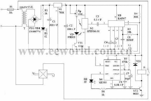 Automatic hand washing machine circuit diagram