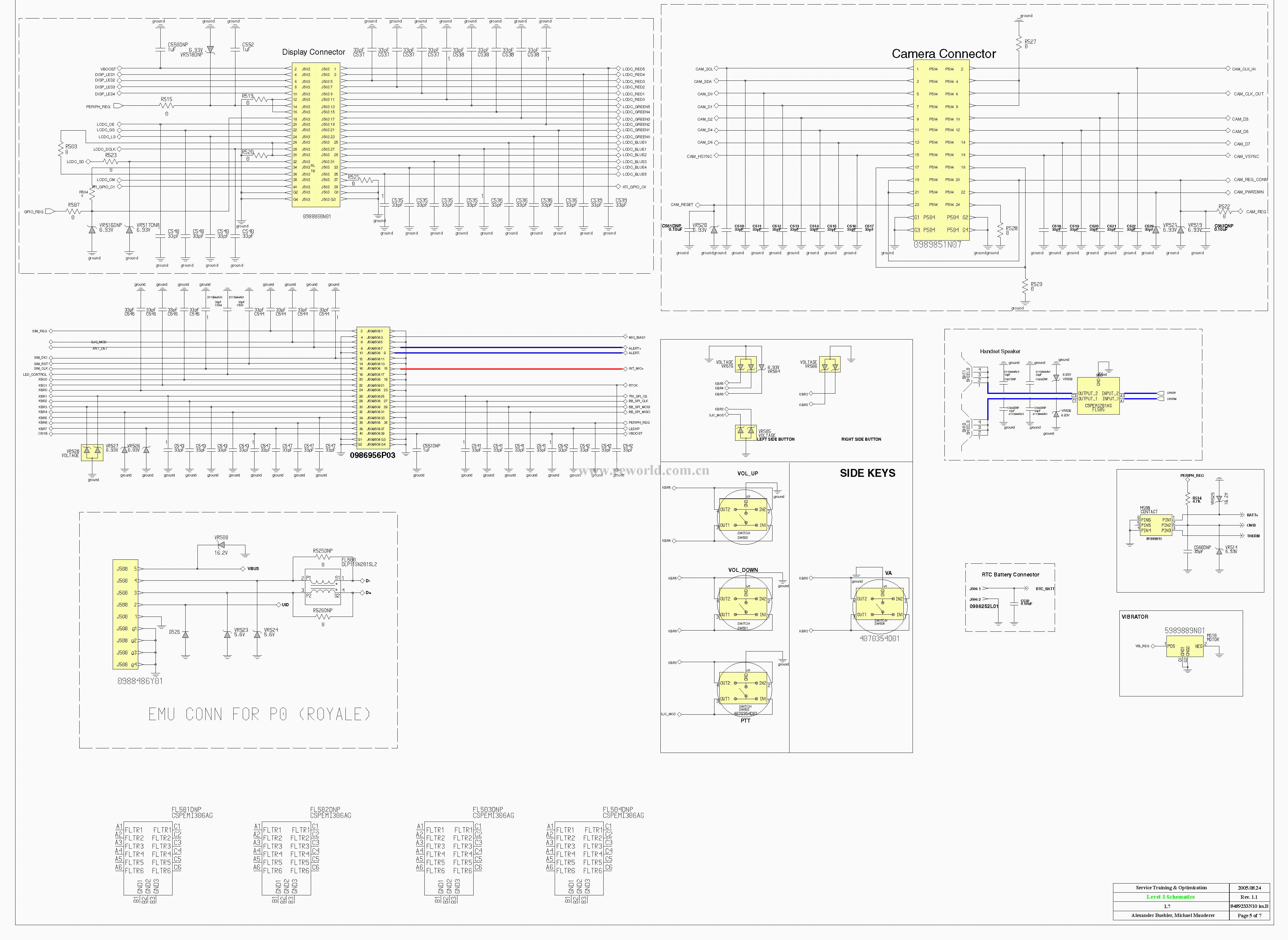 (Classic) Motorola L7 mobile phone schematic 5/7