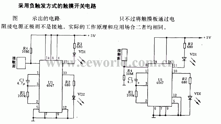 A touch switch circuit