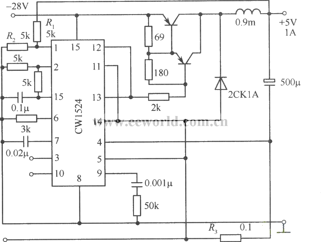 4V DC converter connected by CWl524A