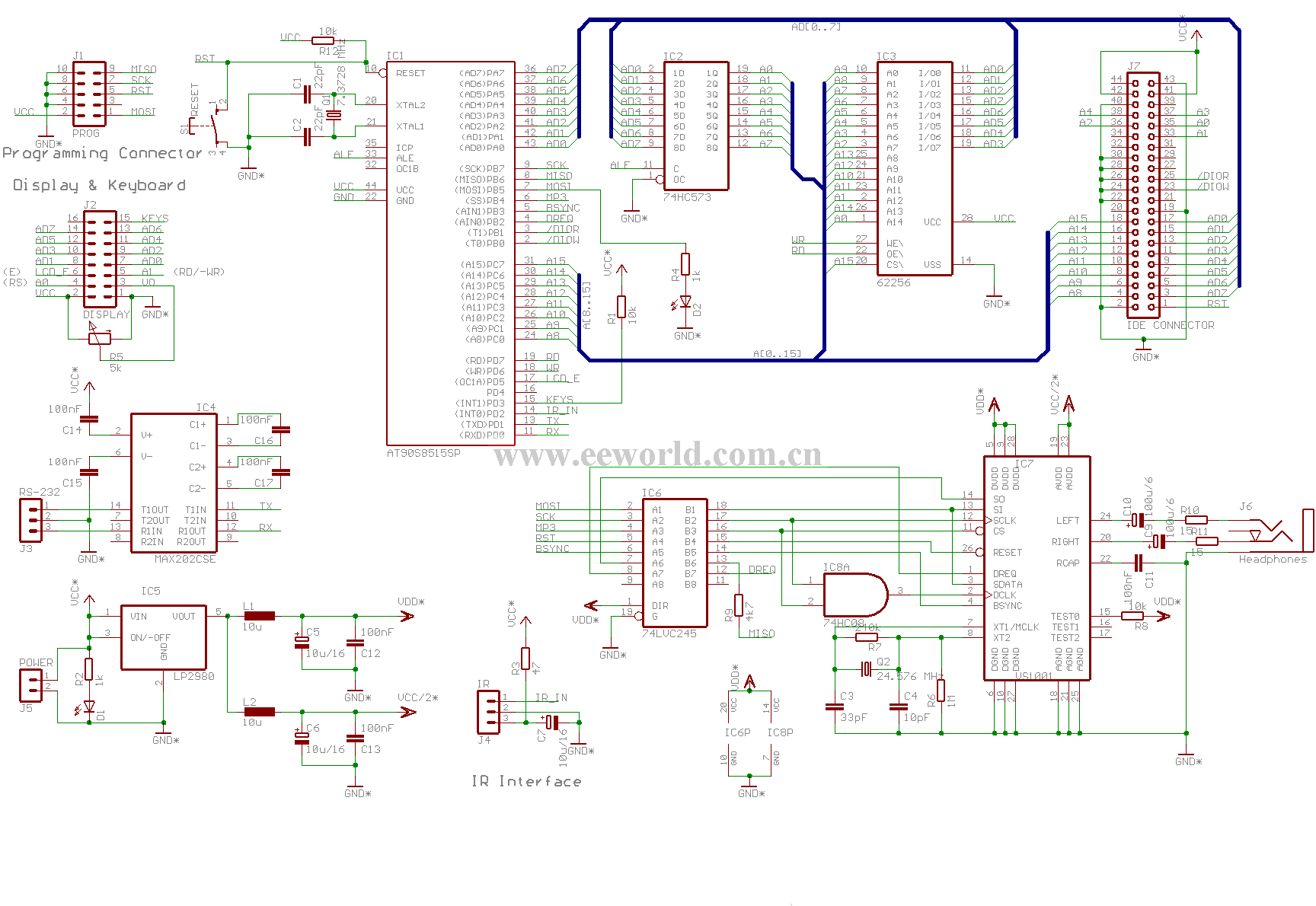 MP3 hardware circuit schematic diagram 01