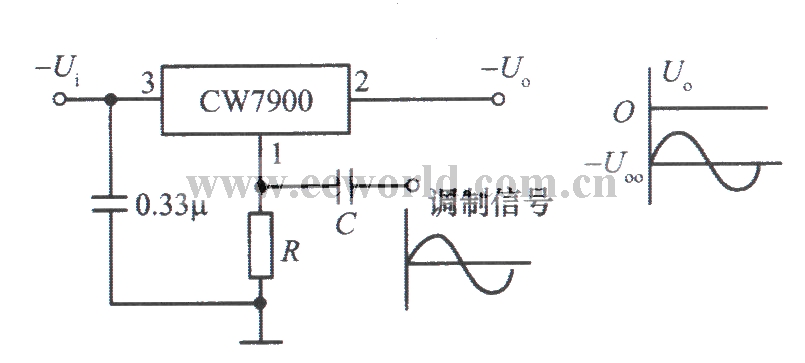 CW7900组成的功率调幅器电路