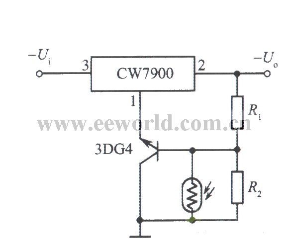 光控稳压电源(光照时输出电压下降)