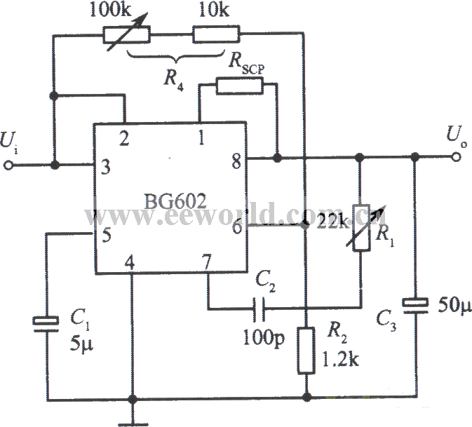 BG602组成的高稳定度的集成稳压电源