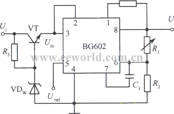 BG602组成的高输入电压集成稳压电源电路之一