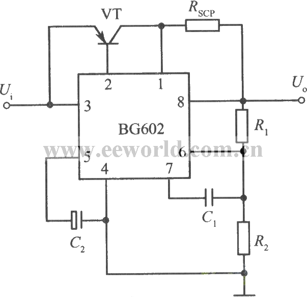 BG602 integrated regulated power supply using PNP power picture tube to expand current