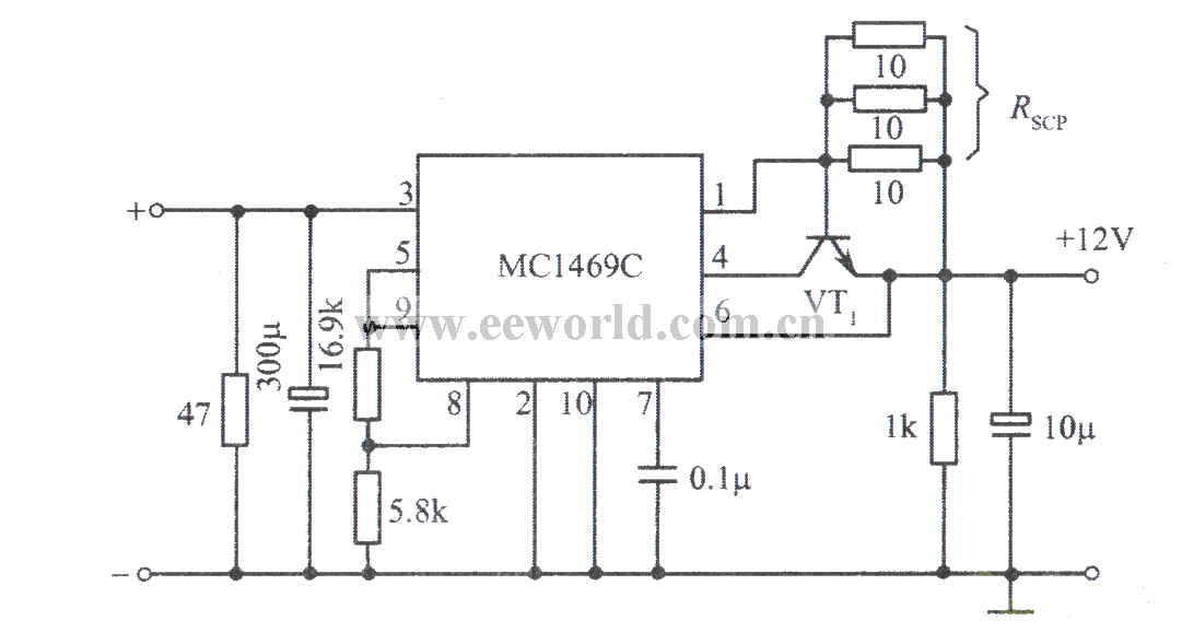 MC1469C集成稳压器构成的高稳定度的12V稳压电源
