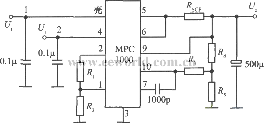 MPC1000构成的2～35V、10A可调稳压电源