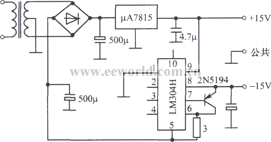 ±15V跟踪稳压电源之二