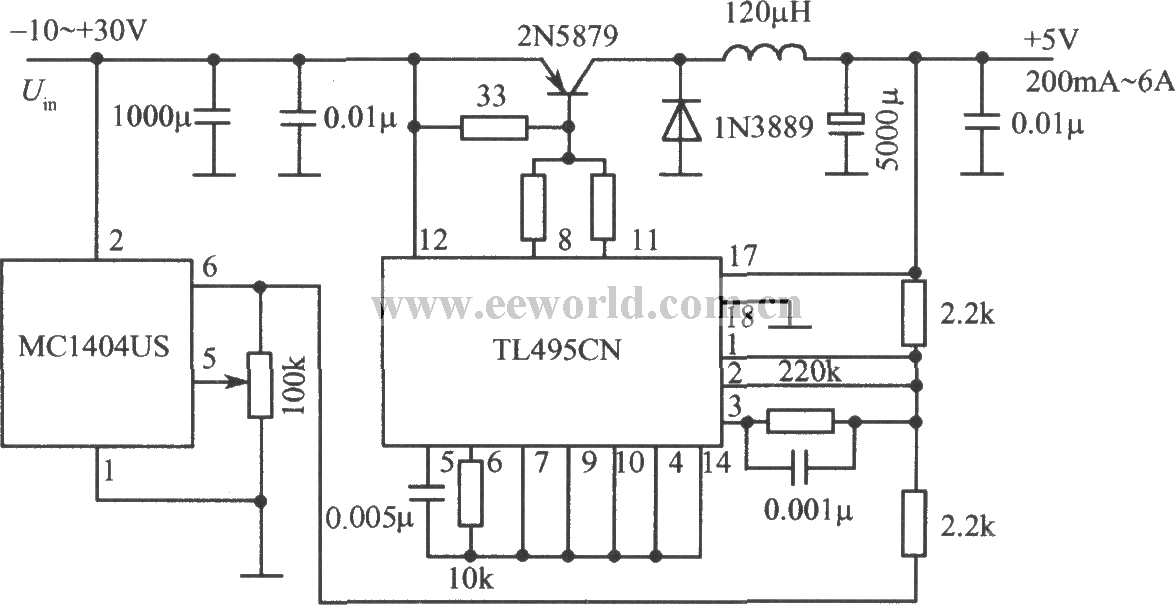 5V、6A开关稳压电源