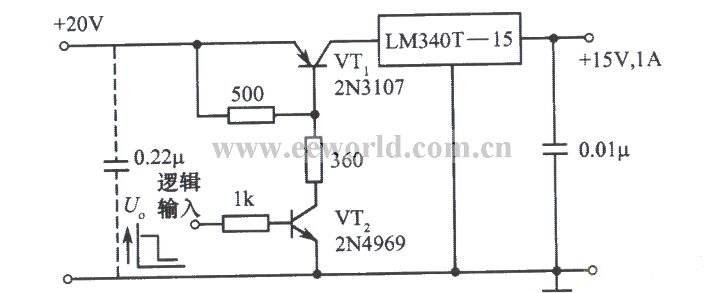 Logic level controlled regulated power supply