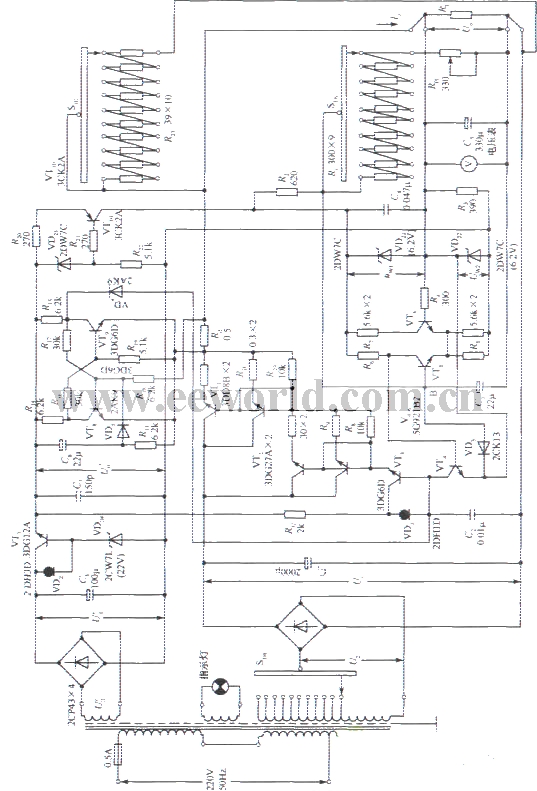 0～30V﹑2A稳压电源电路