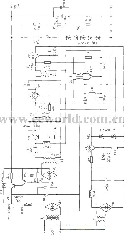 70V稳压电源电路