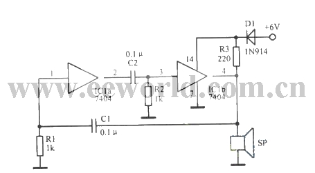 1850Hz digital integrated circuit oscillator