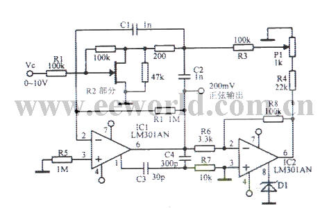 RC voltage controlled oscillator