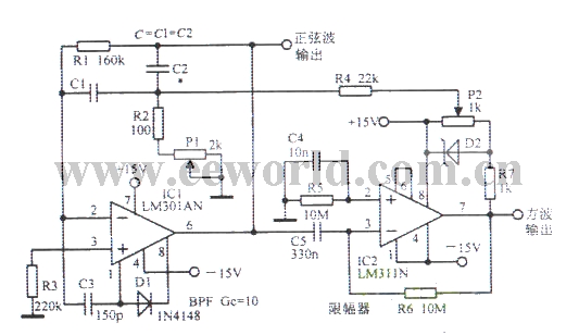 多重反馈桥T型振荡器