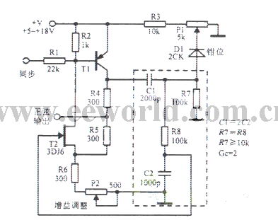 使用FET管和晶体管的振荡器