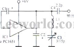 Ultra high frequency oscillator made with μPC1651