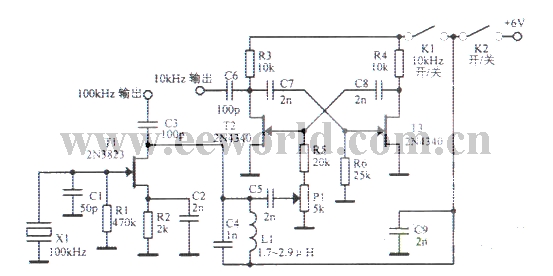 100kHz及10kHz二次标准振荡电路