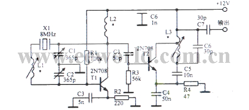 8MHz±5kHz振荡电路