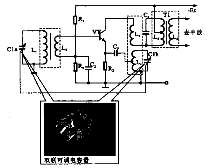 Heterodyne radio frequency conversion circuit