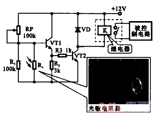 13.<strong>Photoelectric</strong> control<strong>switching circuit</strong> composed of <strong>photoresistor</strong> lamp<strong>component</strong>.gif