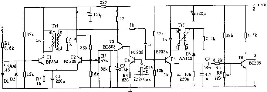 Echo sounding<strong>Ranging</strong>Distance<strong>Ultrasonic</strong>Receiver<strong>Circuit Diagram</strong>