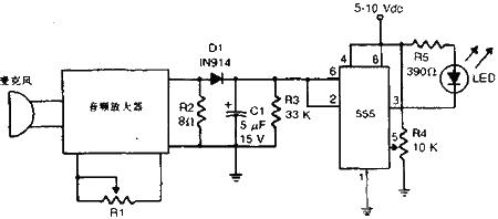 Practical sound level monitor circuit diagram