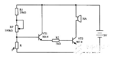 Light control alarm circuit diagram, light control alarm circuit principle