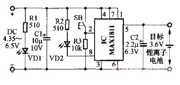 Homemade USB interface powered mobile phone battery charger circuit diagram