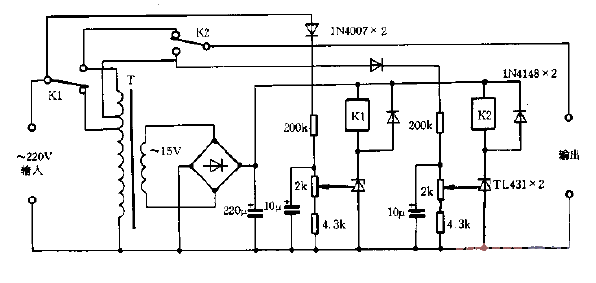 <strong><strong>TL431</strong></strong>Production of<strong><strong>AC voltage regulator</strong></strong><strong><strong>Circuit diagram</strong></strong>. gif