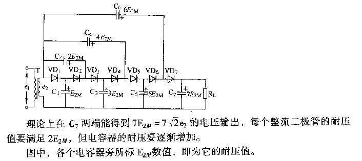 <strong>Crystal diode</strong>-<strong>Capacitor</strong> Seven times <strong>Boost circuit</strong> (1).gif